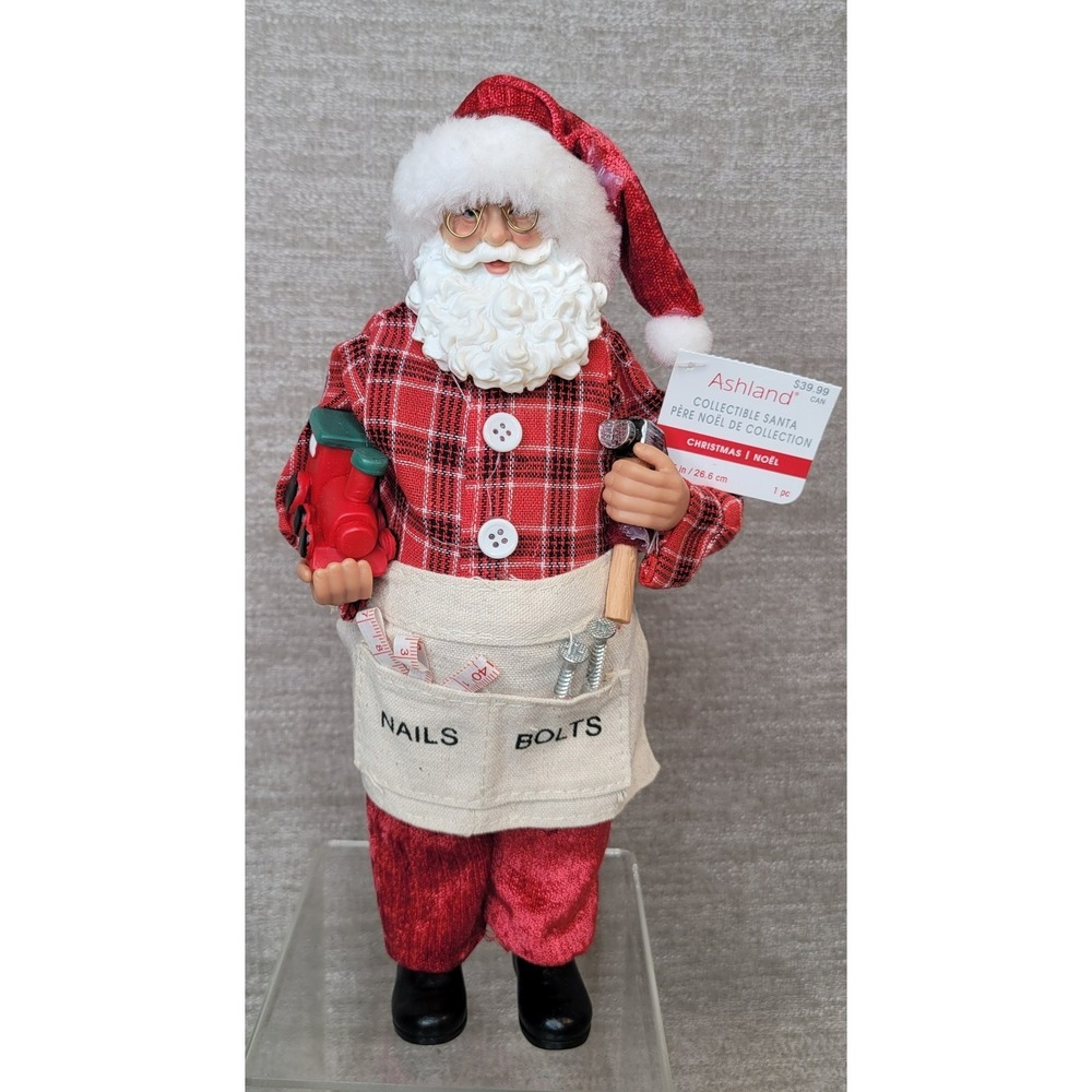 Ashland Christmas Workshop Santa Carpenter Tool Belt Hammer Resin New‎ w/ Tags